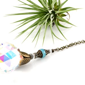 Rainbow Maker Crystal Prism - Medium 30mm AB Sphere, Handcrafted Sun Catcher for Home & Garden, Unique Gift Idea from 2 Dirty Birds Boutique