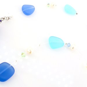 Sun Catcher, Crystal Prism Hanging, Blue Crystal Prism, Sea Glass, Home Decor, Garden, 45mm Crystal, Gift, 2 Dirty Birds Boutique