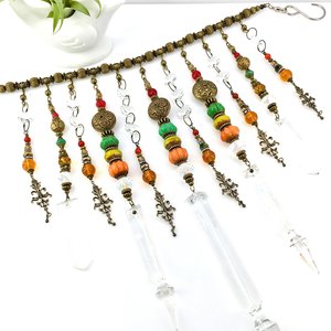 Unique Handmade Beaded Crystal Curtain: Vintage and New Prism for Window or Garden