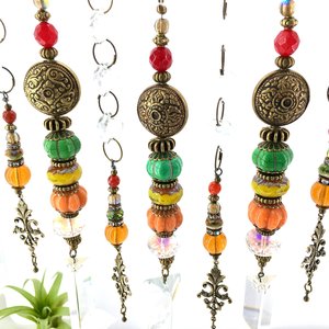 Unique Handmade Beaded Crystal Curtain: Vintage and New Prism for Window or Garden