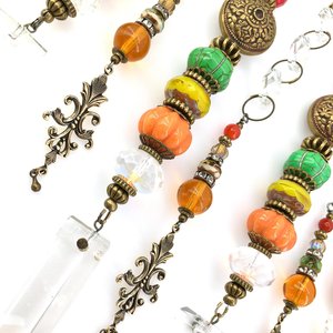 Unique Handmade Beaded Crystal Curtain: Vintage and New Prism for Window or Garden