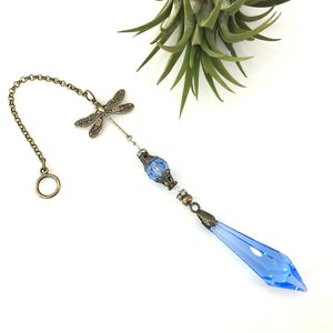 Sun Catcher, Delicate Dragonfly, Crystal Hanging, Stamped Swarovski, 40mm, Window Hanging, Home, Car Charm, Gift, 2 Dirty Birds Boutique