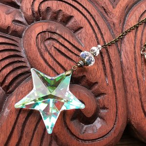 Sun Catcher, Celestial Stellar Star, Rainbow Maker - Crystal Hanging, 40mm AB Crystal, Home, Window, Car, Gift, 2 DirtyBirds Boutique