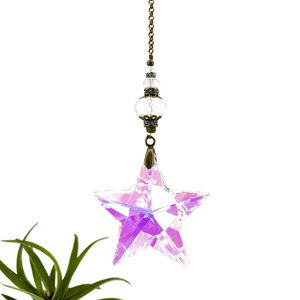 Sun Catcher, Celestial Stellar Star, Rainbow Maker - Crystal Hanging, 40mm AB Crystal, Home, Window, Car, Gift, 2 DirtyBirds Boutique