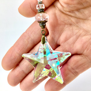 Sun Catcher, Celestial Stellar Star, Rainbow Maker - Crystal Hanging, 40mm AB Crystal, Home, Window, Car, Gift, 2 DirtyBirds Boutique