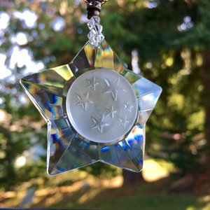 Star Sun Catcher for Windows, Celestial, Crystal Prism Hanging, Rainbow Maker, XLG, 50mm, Home, Garden, Car, Gift, 2 DirtyBirds Boutique