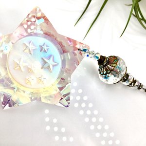 Star Sun Catcher for Windows, Celestial, Crystal Prism Hanging, Rainbow Maker, XLG, 50mm, Home, Garden, Car, Gift, 2 DirtyBirds Boutique