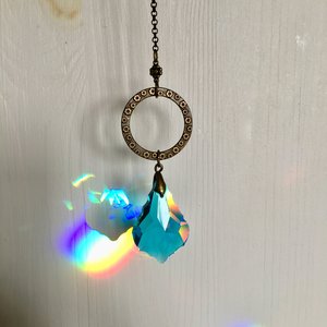 Simple, Bright Sun Catcher, Crystal Hanging, 38mm French Cut Prism, Rainbow Maker, Home, Car Charm, Gift, Handmade, 2 DirtyBirds Boutique
