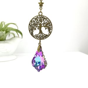 Simple, Ornate Filigree Sun Catcher, Crystal Hanging, 38mm French Cut Prism, Garden, Home, Car Charm, Gift, Handmade, 2 DirtyBirds Boutique