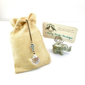 Crystal Heart Sun Catcher: Rainbow Prism with Austrian & Czech Crystal Beads