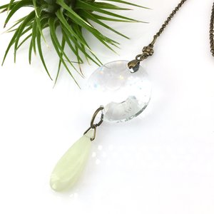 Boho Crystal Sun Catcher with Jade Drop - Rainbow Maker