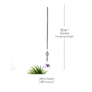 Crystal Heart Sun Catcher: Rainbow Prism with Austrian & Czech Crystal Beads