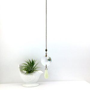 Boho Crystal Sun Catcher with Jade Drop - Rainbow Maker