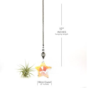 Crystal Star Sun Catcher: Austrian & Czech Beads, Artisan Made
