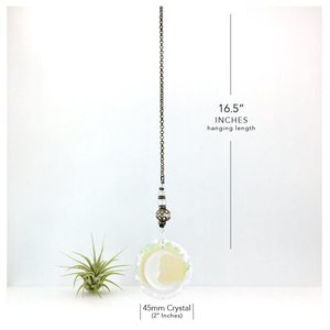 Moon Face Crystal Suncatcher: Rainbow Prism Window Hanging