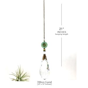 Crystal Sun Catcher: Rainbow Prism with Austrian & Czech Glass Beads
