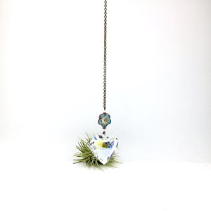 Heart Crystal Suncatcher: Bohemian Window & Garden Decor, Czech and Austrian Crystal Beads