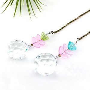 Flower Crystal Sun Catcher: 20mm Rainbow Prism Sphere, Czech Glass Beads, Handmade