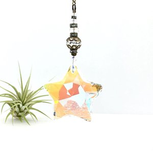 Crystal Star Sun Catcher: Austrian & Czech Beads, Artisan Made