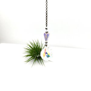 Crystal Heart Sun Catcher: Rainbow Prism with Austrian & Czech Crystal Beads