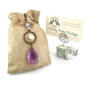 Purple Sun Catcher: Asfour Crystal, Keshi Pearl & Czech Beads