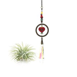 Boho Heart Crystal Sun Catcher: Window & Garden Decor, Asfour, Czech Beads