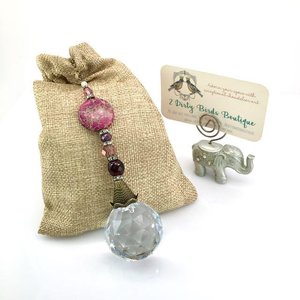 Purple Sea Sediment Jasper Gemstone Sun Catcher, 40mm Crystal Sphere, Rainbow Maker