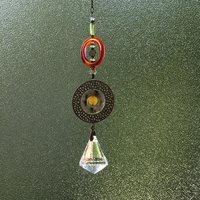 Artisan Gemstone Rainbow Maker: Large Sun Catcher Crystal Prism, Agate, Kiwi Jasper & Carnelian
