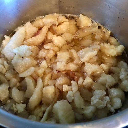 Beef Suet Cooking Down to Liquid by 2 Dirty Birds handcrafted skin tallow