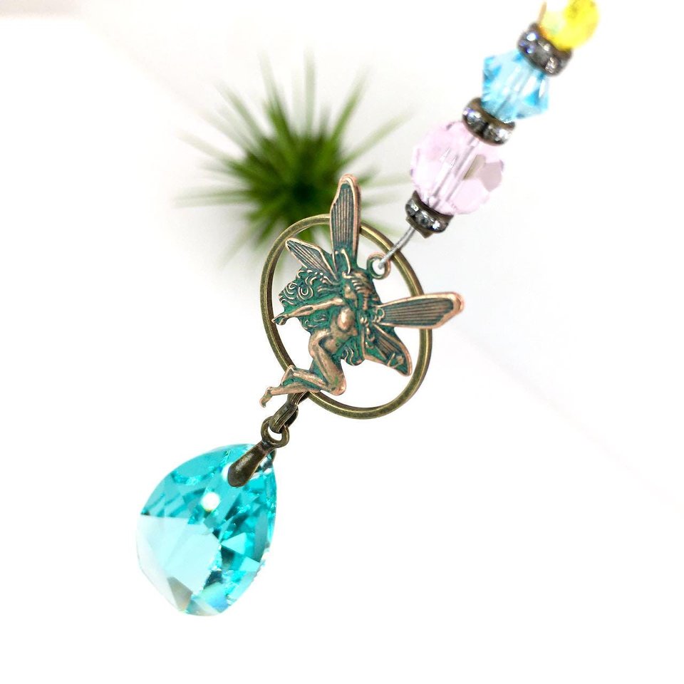 Fairy Sun Catcher: Asfour Crystal, Czech & Austrian Crystal Beads