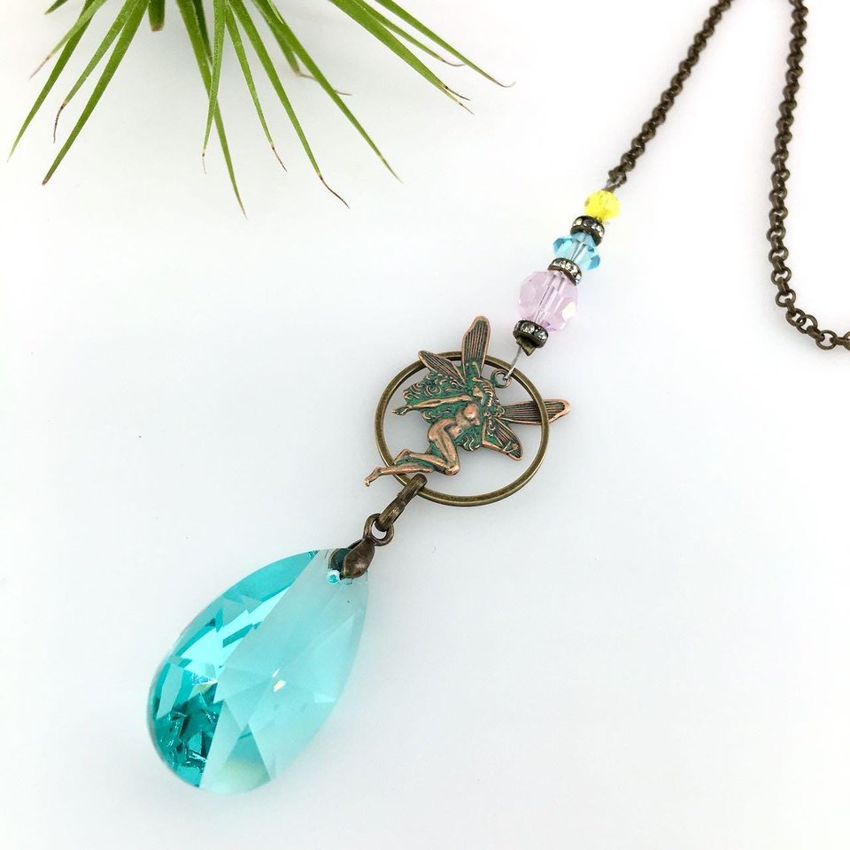 Fairy Sun Catcher: Asfour Crystal, Czech & Austrian Crystal Beads