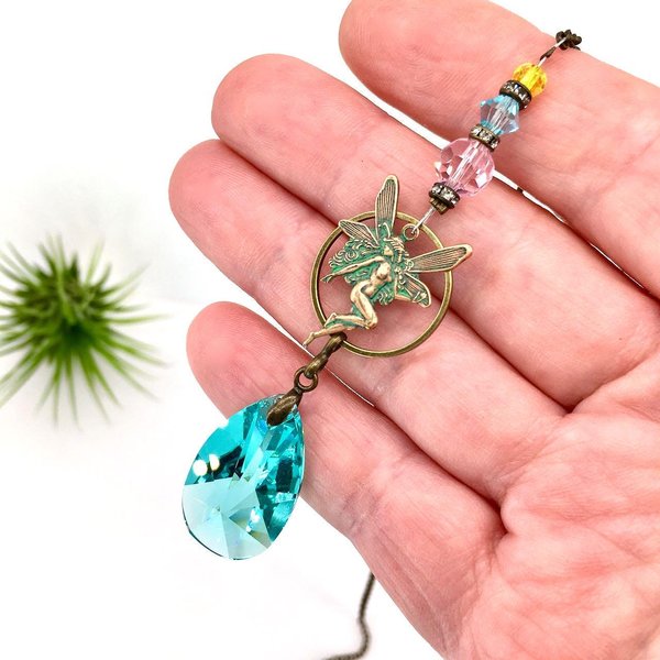 Fairy Sun Catcher: Asfour Crystal, Czech & Austrian Crystal Beads