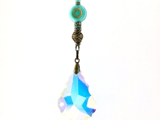 Simple, Boho Sun Catcher for Windows, LG 50mm French Cut Crystal, Home, Garden, Mother's Day Gift, Family, Friend, 2 Dirty Birds Boutique